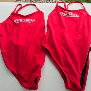 Lifeguard swimsuits.